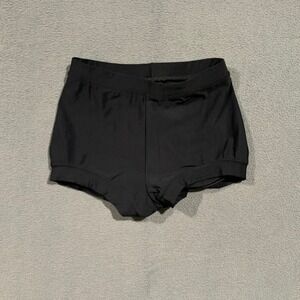 Katrina Activewear Black Dance Gymnastics Booty Shorts Spandex AM‎ USA Made